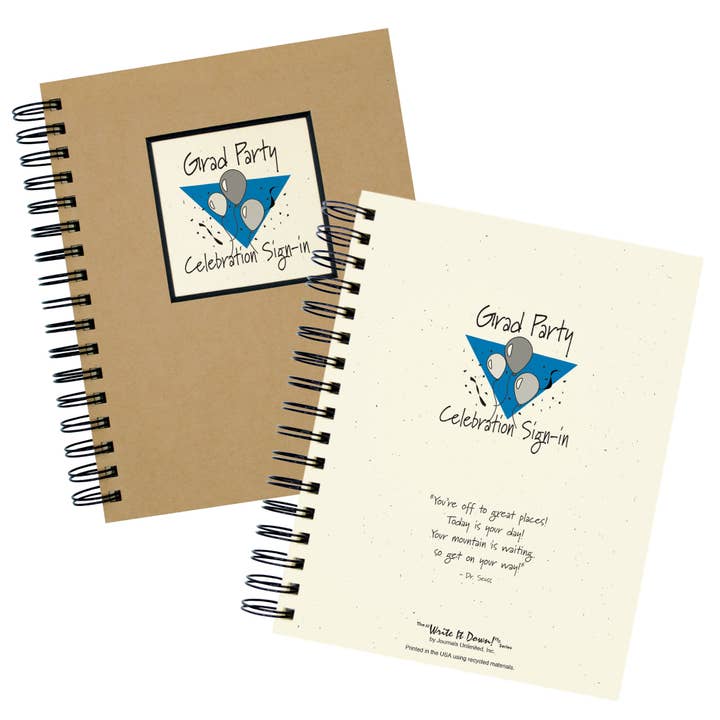 Journals Unlimited - Wholesale Journal/Diary - Grad Party - Celebration Sign-in (Kraft)