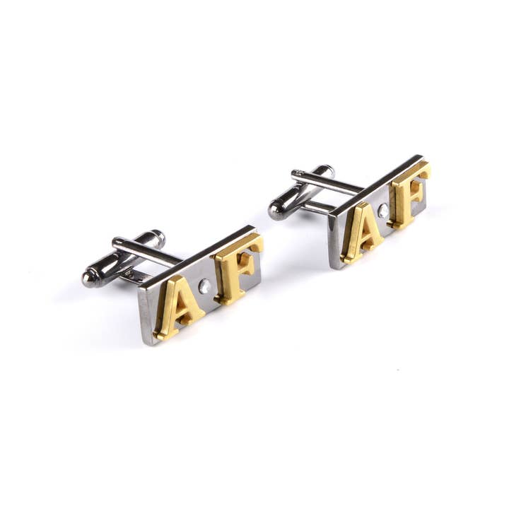 COOLMENCLUB – wholesale Cufflinks – Customizable Cufflinks Handmade Personalized Letter CuffLink