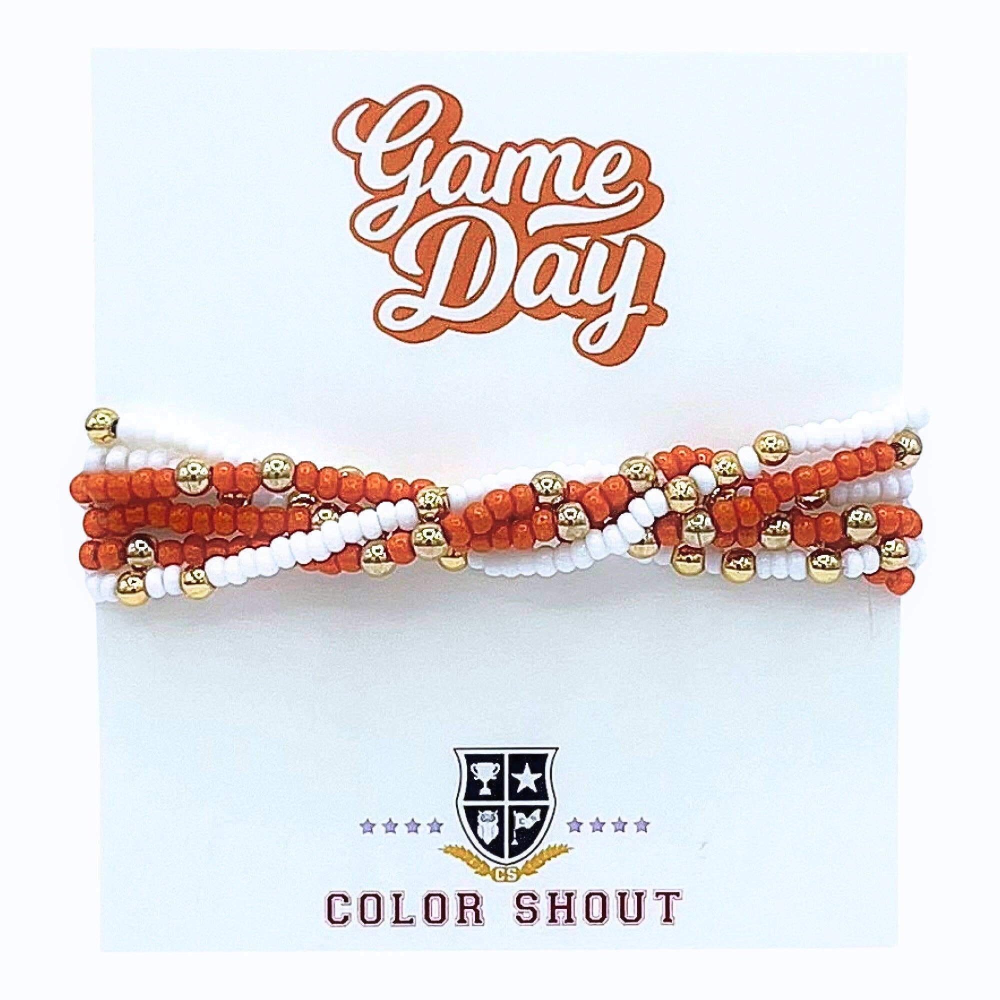 Color Shout - Wholesale Jewelry Set - Game Day Team Colors: Set of 6 Stretch Bracelets8