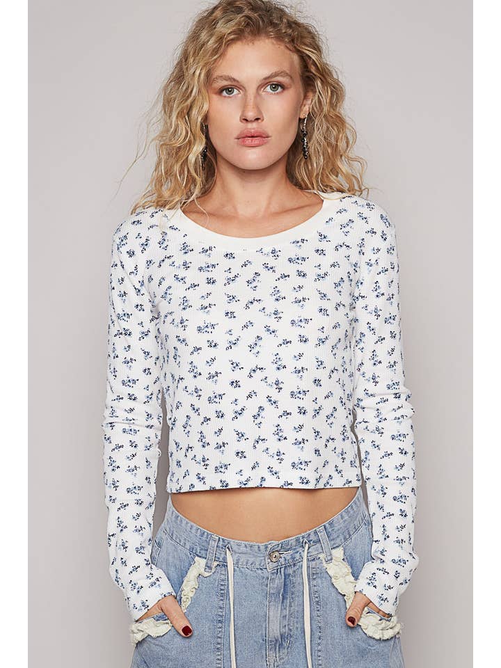 Pol Clothing - Wholesale Knit Top - Women's - Long sleeve round neck fitted fit knit top