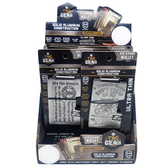 Novelty Brands - Wholesale Wallet - Men's - RFID Blocking Thin Wallet Patriot Assortment- 6/Display5