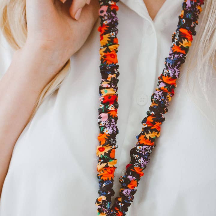 Shop ANDi - Wholesale Lanyard - Women's - Groovy Bright Floral Lanyard