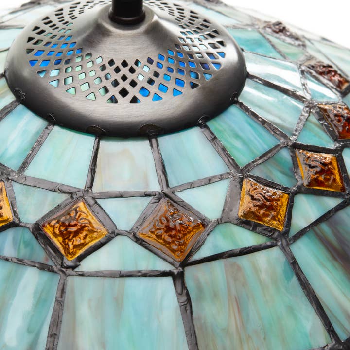 River of Goods - Wholesale Accent/Desk Lamp - Baroque Stained Glass Table Lamp with Cabochons9