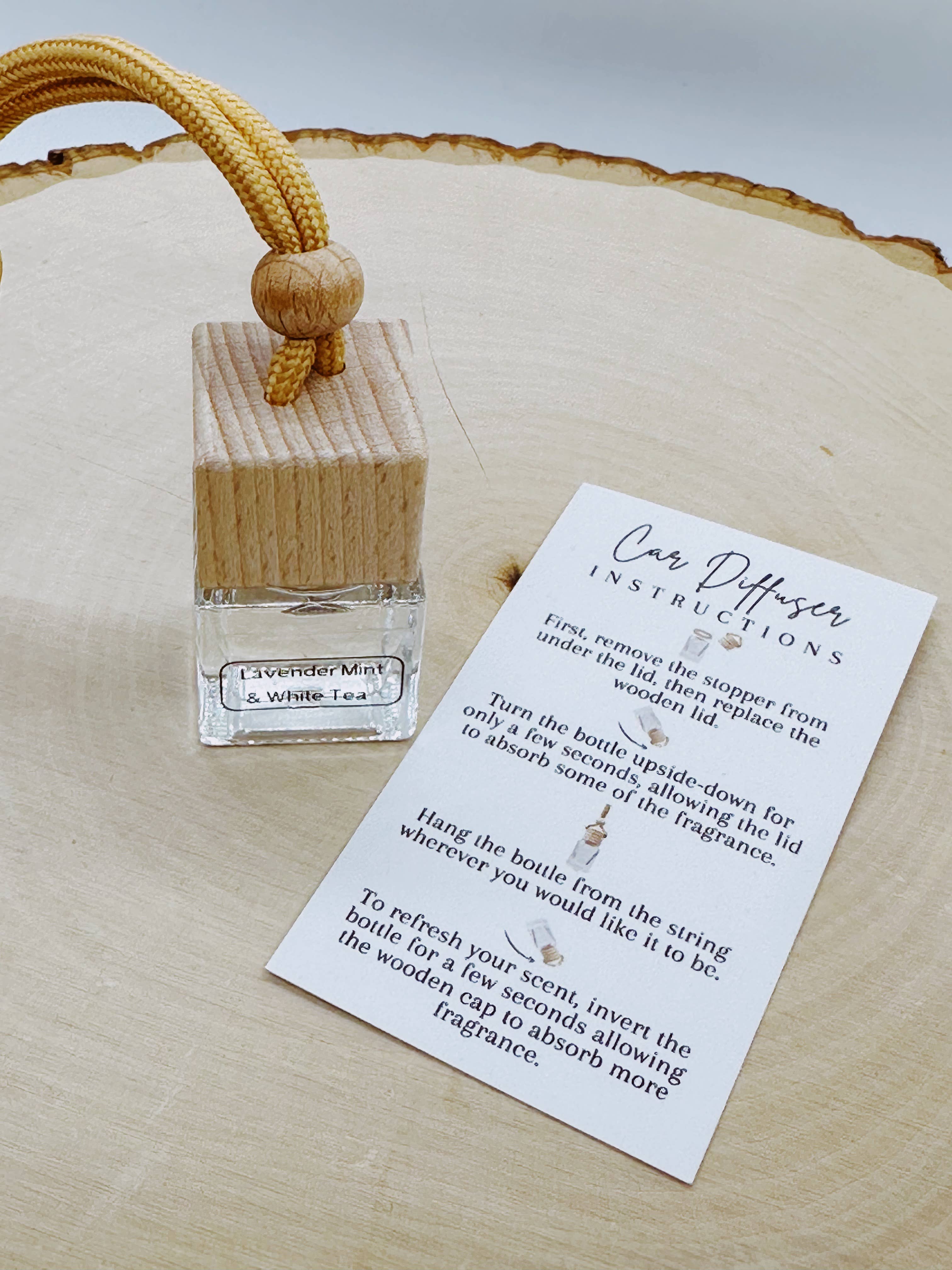 Wellness & Oils – wholesale Car Freshener - Unisex – Reed Car Diffuser Lavender, White Tea & Mint - Hanging2