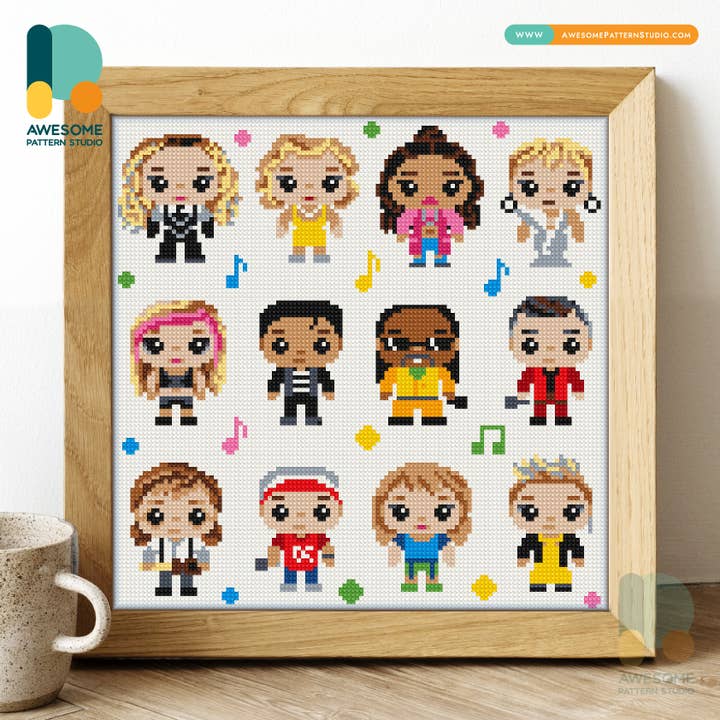 DS1820-120x120 berömda sångare, diamantmålningssats för wholesale av Awesome Pattern Studio