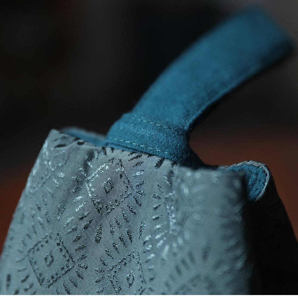 Gohobi （We cover U.S. import duties） – wholesale Förvaringspåse – Gohobi Grön Vävd Brokad Tekärlsförvaring Resväska Shifuku12