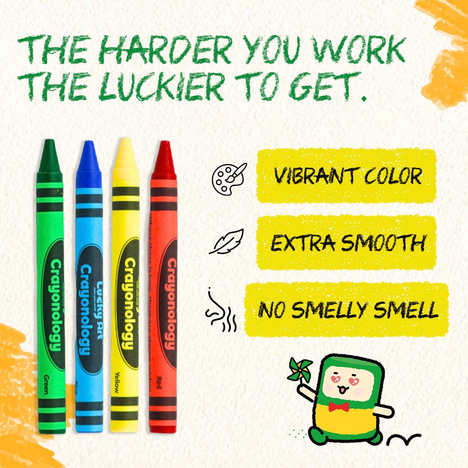 LUCKY ART CRAYONOLOGY - Wholesale Crayons - 4 Color Crayons 20 Sets (80 count)7