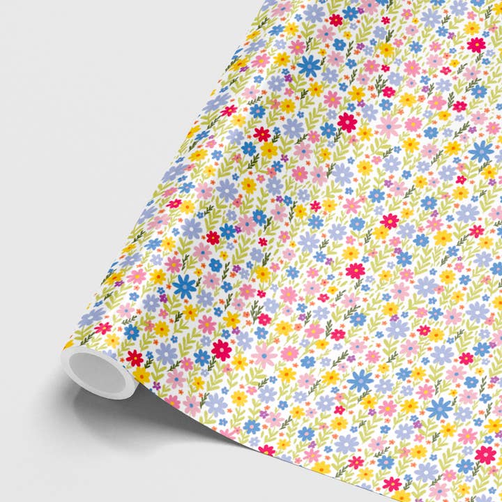 Pastel Ditsy Floral Gift Wrap, Best Seller (min of 5) for wholesale by Pear Tree Press