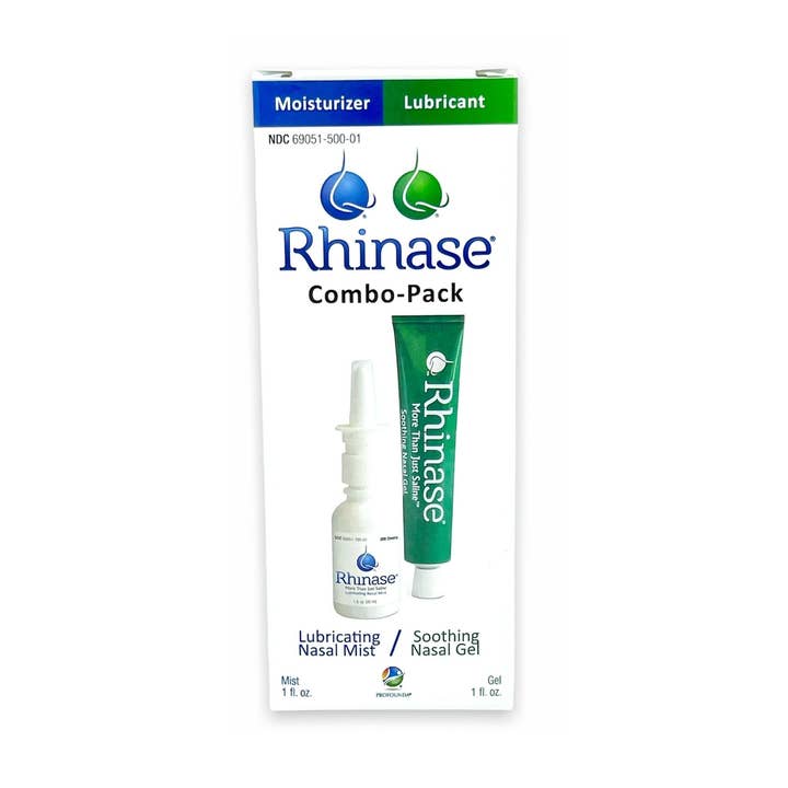 Rhinase Nasenpflege-Kombipackung — Nasengel (1 Unze) und Kochsalzspray (1 Unze) zur Linderung von Trockenheit, zur Linderung von Allergien und zur Vorbeugung von Nasenbluten, aloefrei und mit ausgewogenem pH-Wert für den Großhandel von Rhinase