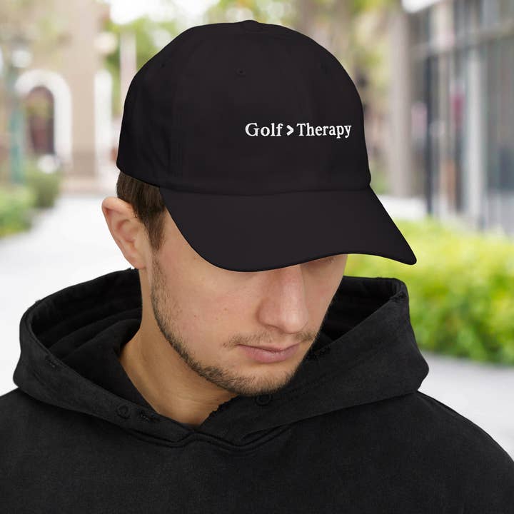 Casquette Thérapie de Golf - Casquette de Golfeur Amusante Brodée pour la vente par Vivtrek