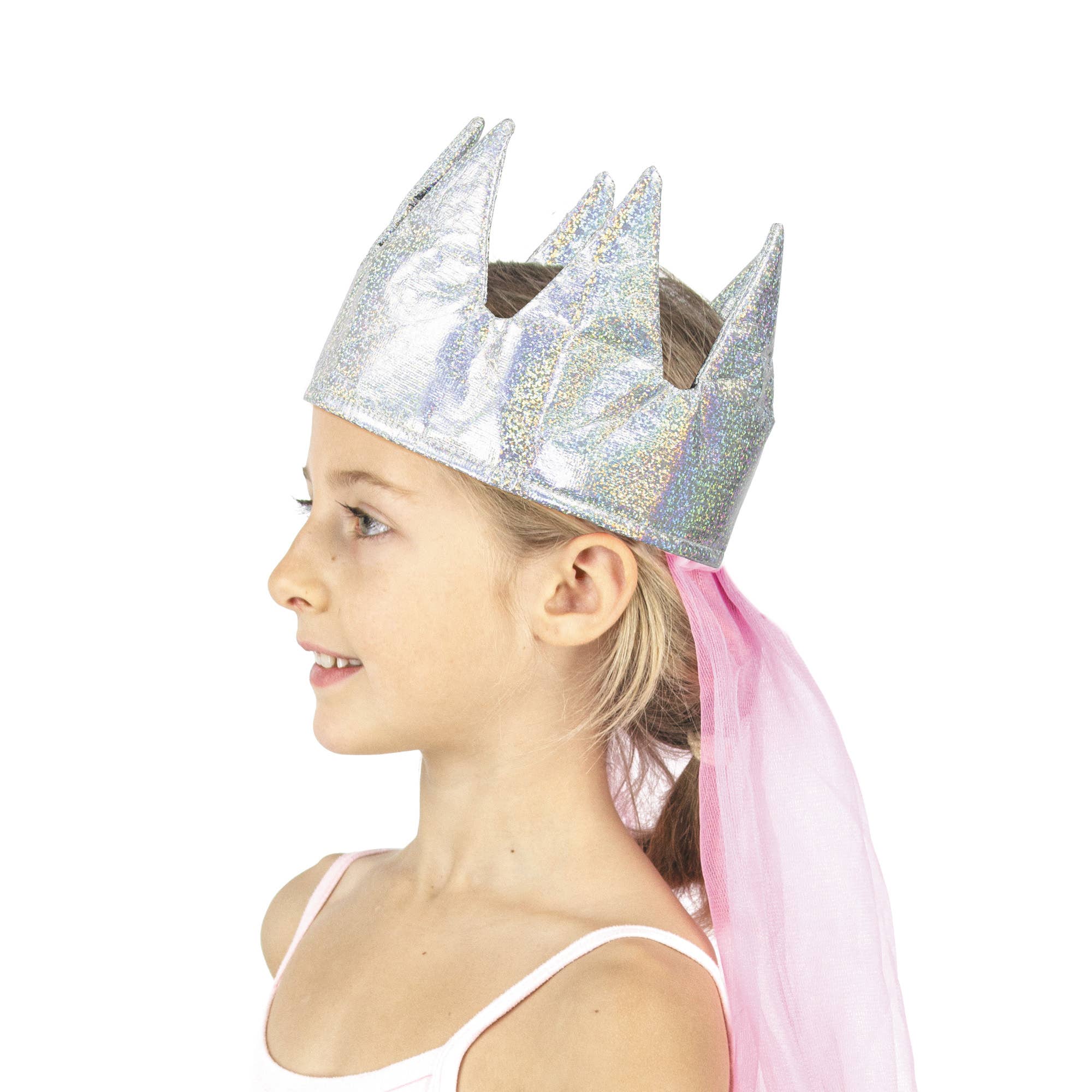Party Pro - Wholesale Party Hat/Crown - PRINCESS CROWN WITH VEIL LUXURY KID1