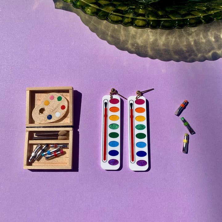 Not Picasso - Wholesale Stud/Post Earrings - Watercolor Palettes 🎨1