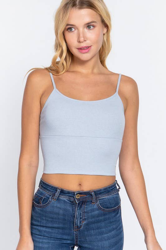 Vanilla Monkey - Vente Caraco – femme - Camisole courte en tricot côtelé5