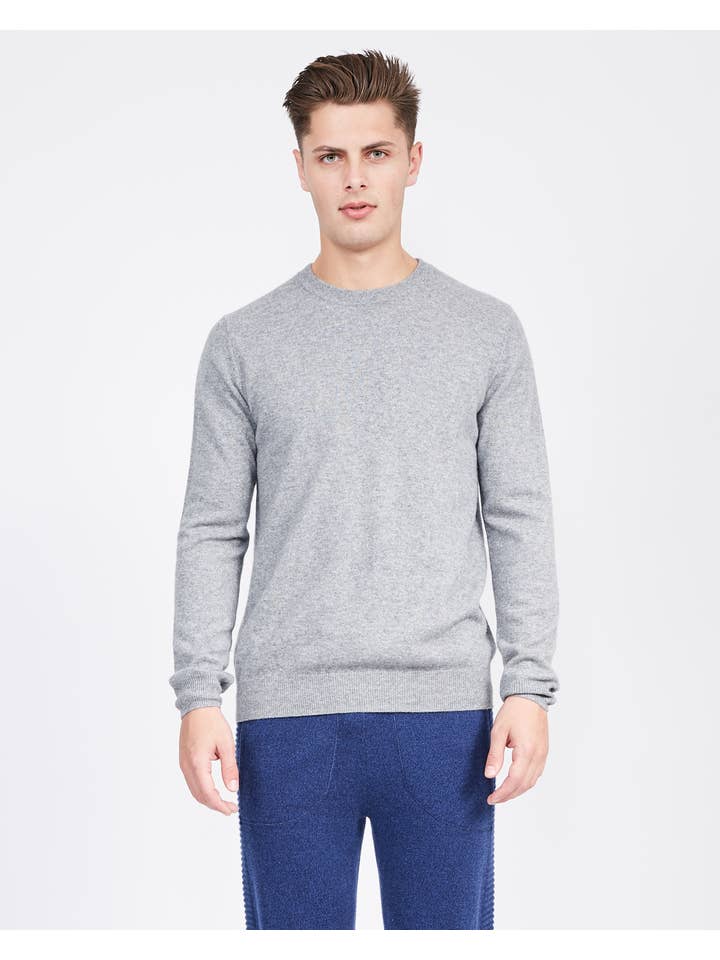 QUINN - Wholesale Sweatshirt - Men's - Qi Cashmere Crew Neck