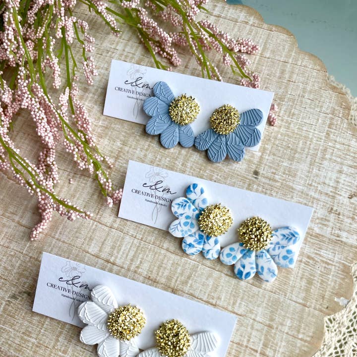E & M Creative Design Co. - Wholesale Stud/Post Earrings - Flower Studs0