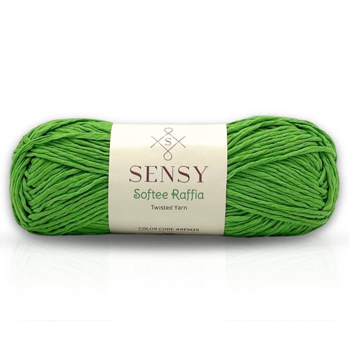 Sensy - Wholesale Yarn - Sensy Softee Raffia Twisted Yarn, 3.5 oz, 109 Yards, 100% Polyester, Gauge 4 Medium12