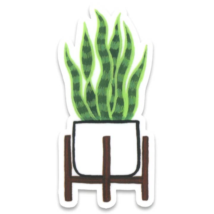 Snake Plant Sticker for wholesale by Party Mouse Studio