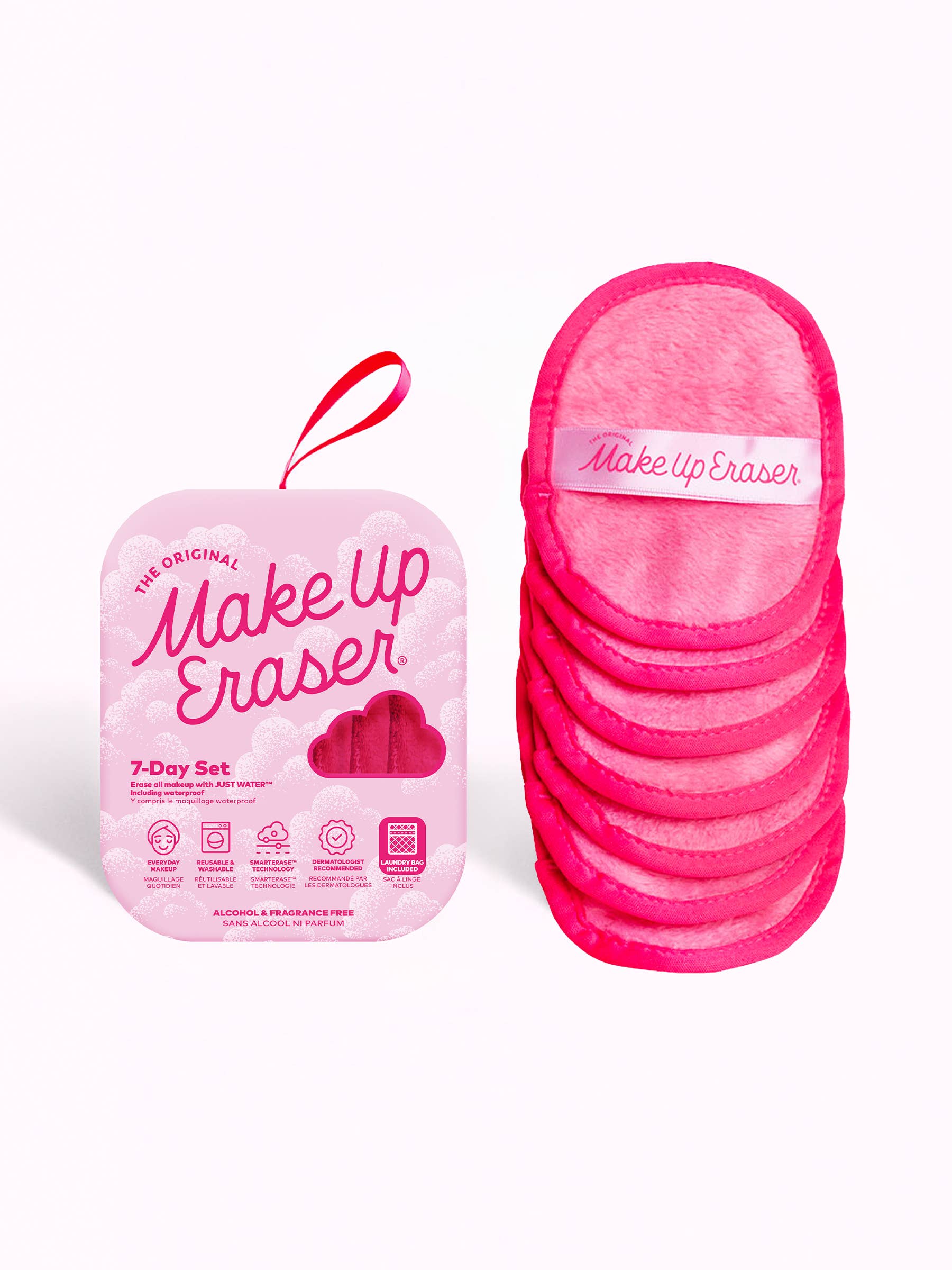 The Original MakeUp Eraser - Vendita all'ingrosso Struccanti - Set 7 Giorni Rosa | Eco-Friendly MakeUp Eraser0