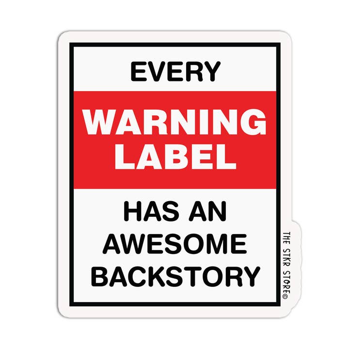 Girls Printing House - Vente Autocollant - Étiquettes d'avertissement Étiquettes d'avertissement drôles Autocollants texturés0