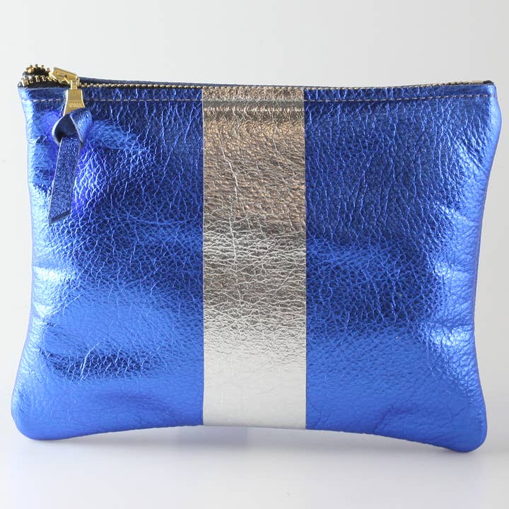 Zina Kao Exclusives - Wholesale Pouch - Women's - The Everyday Pouch: BRIGHT Metallic Stripes - 2 sizes! 2
