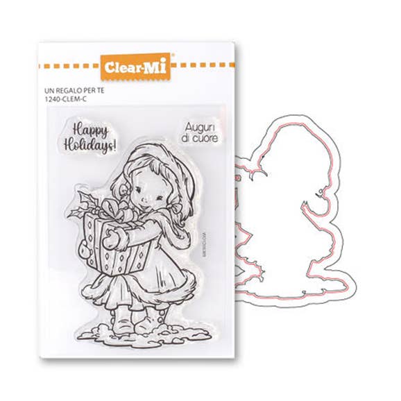 Clear polymer stamps and die-cut A gift for you for wholesale by Impronte D'Autore