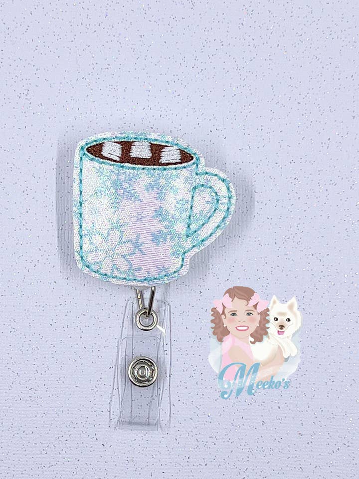 Hot Chocolate Nurse & Barista Retractable Badge Reel Clip for wholesale by Meeko’s Must Haves