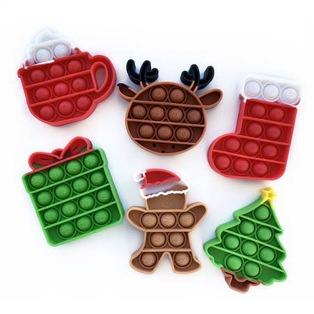 Top Trenz Inc - Wholesale Fidget Toy - Kids - OMG Pop Fidgety Mini's - Christmas Edition Pack