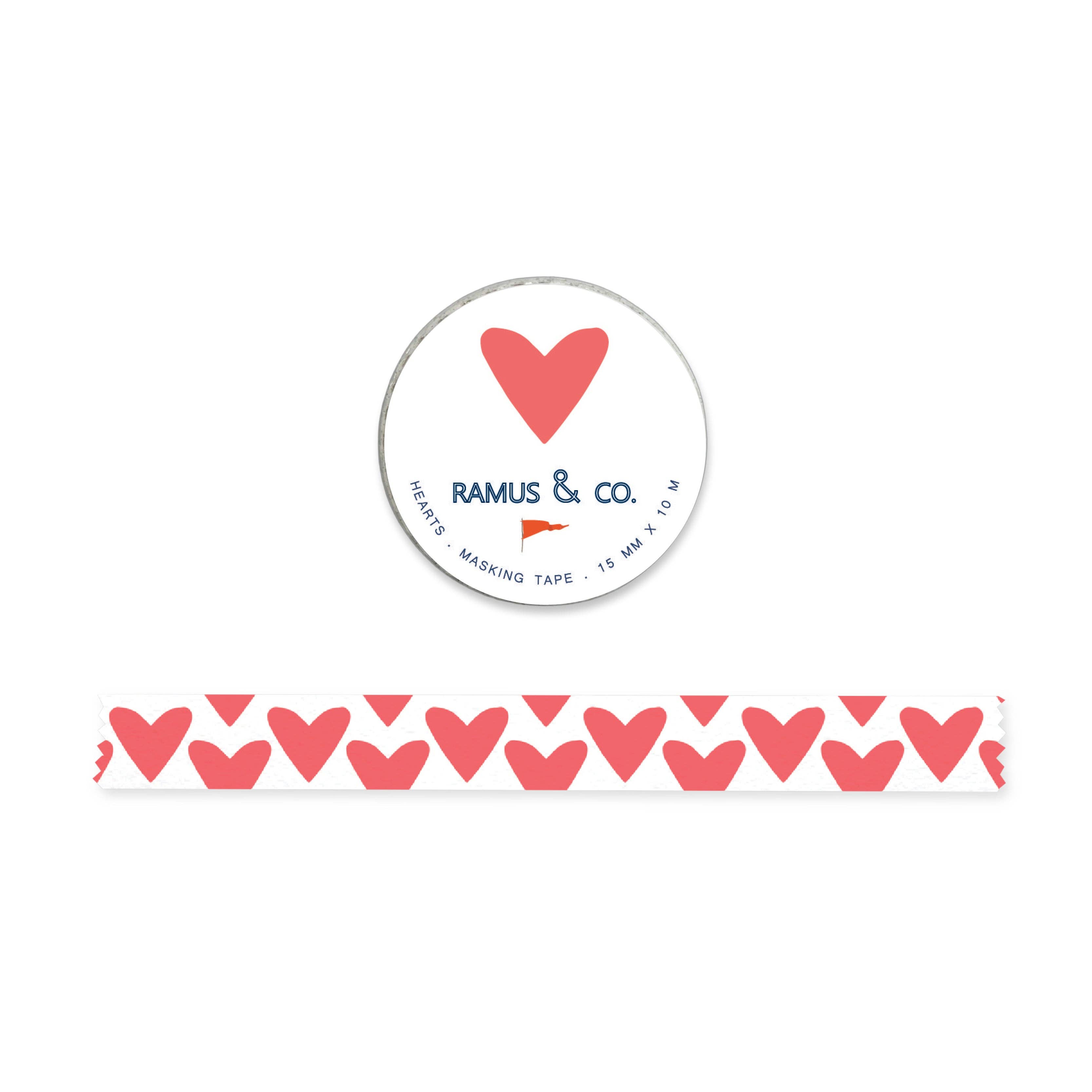Ramus & Co. - Wholesale Washi Tape - Hearts Masking Tape