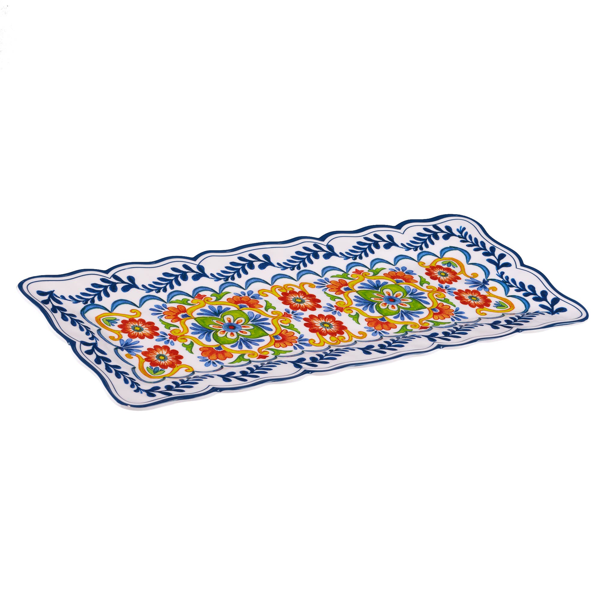 Certified International - Wholesale Platter - Flores Melamine Rectangular Platter 19in x 81