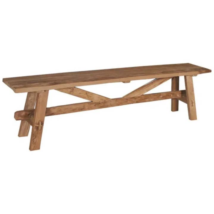 LOOMLAN - Wholesale Bench - Tucker Natural Wooden Outdoor Bench