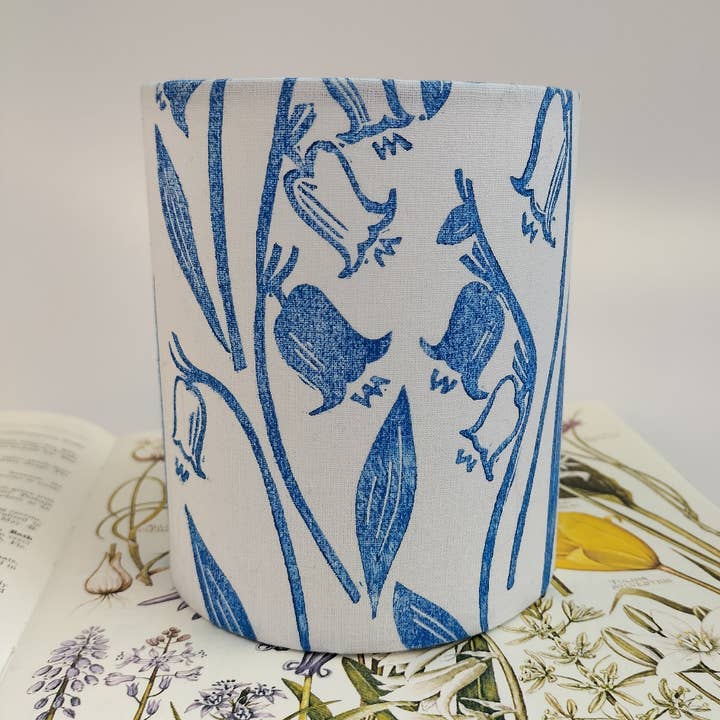 Hand-printed Tealight Lantern - Bluebells for wholesale by Tina Williams