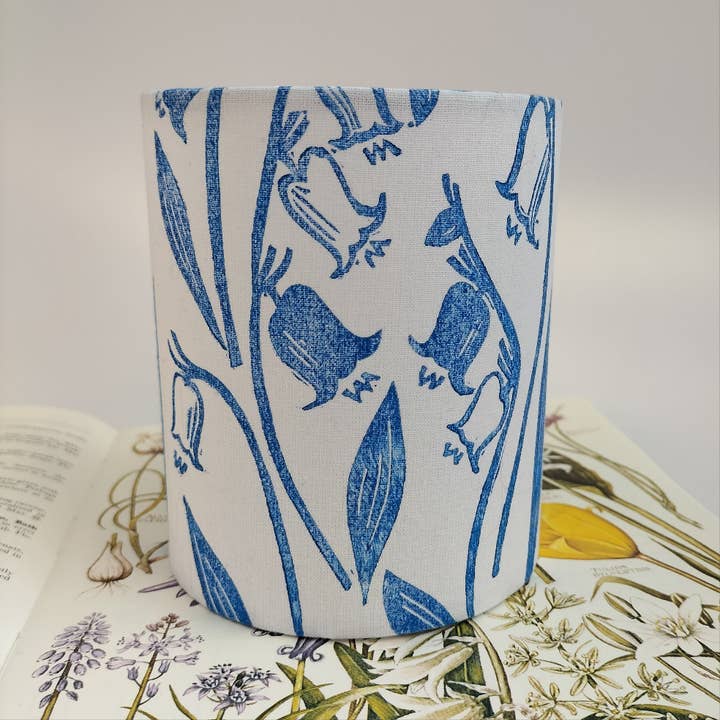 Hand-printed Tealight Lantern - Bluebells for wholesale by Tina Williams