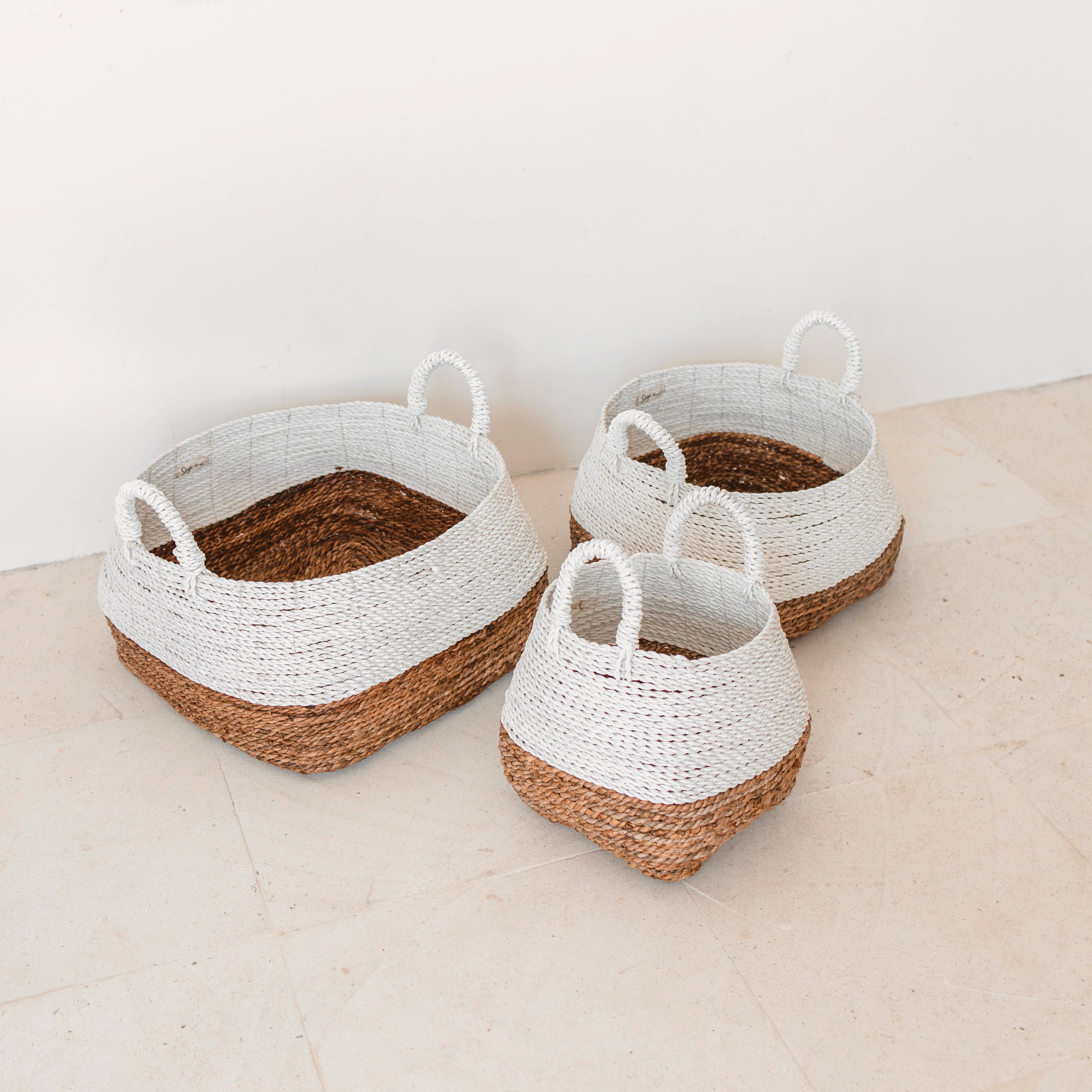 Soeji - Wholesale Basket - Woven Storage Basket White – Boho Decora Basket MAJALENGKA5