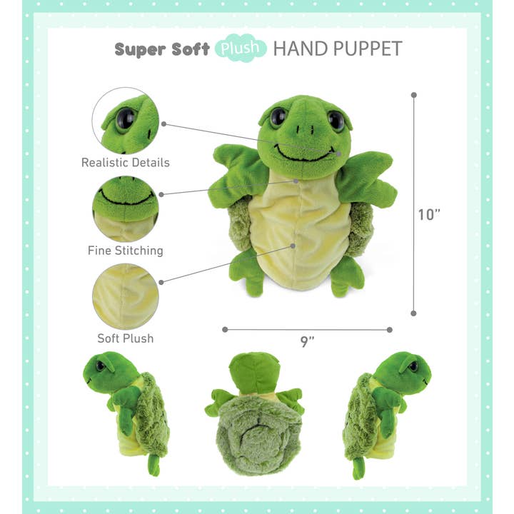 Cota Global - Wholesale Stuffed/Plush Toy - Kids & Baby - Super Soft Plush Hand Puppet - Sea Turtle1
