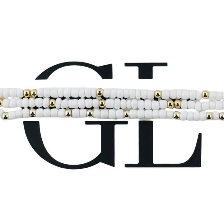 Amy'S Favorite Bracelets - White for wholesale by Gameday Luxe