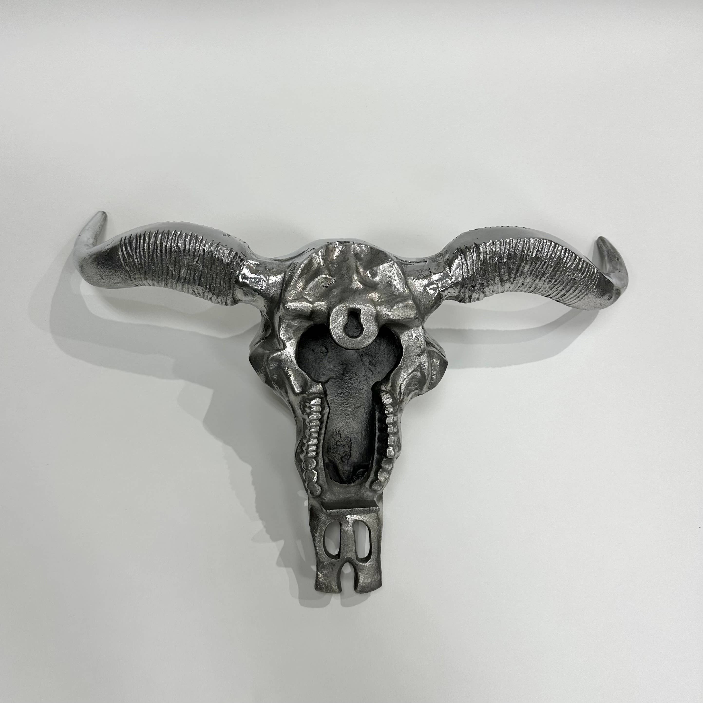 India Handicrafts Inc - Wholesale Decorative Tabletop Object - Textured Deco Bull Head (Wall Mount), S3