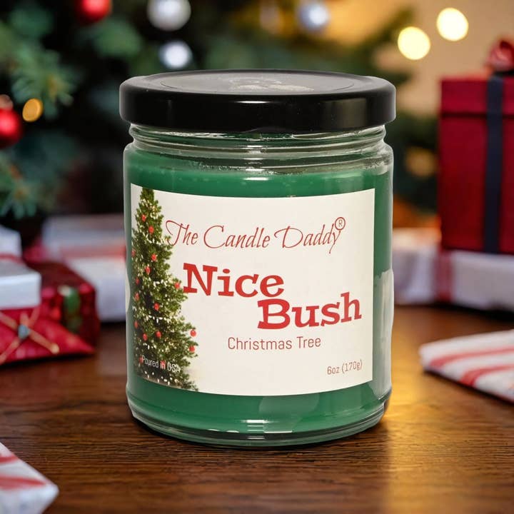 The Candle Daddy - Wholesale Jar/Filled Candle - Nice Bush Holiday Candle - Funny Blue Spruce Scented Candle