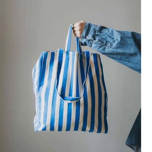 Alo Organic International - Wholesale Tote Bag - Women's - Striped Canvas Tote Bag Original - Any Colors