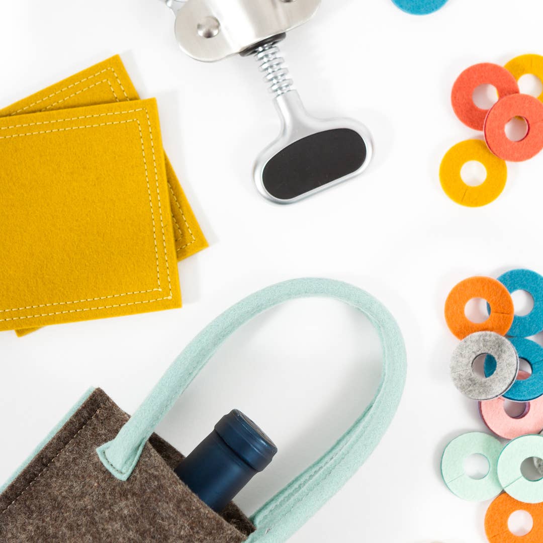 Studio 82° - Wholesale Wine/Cocktail Glass Markers - Rainbow Beverage Markers - Merino Wool Felt - Set of 72