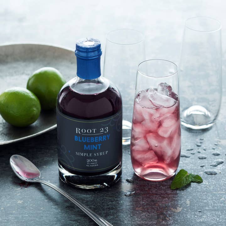ROOT 23 - Wholesale Cocktail Mix/Syrup - Blueberry Mint Simple Syrup