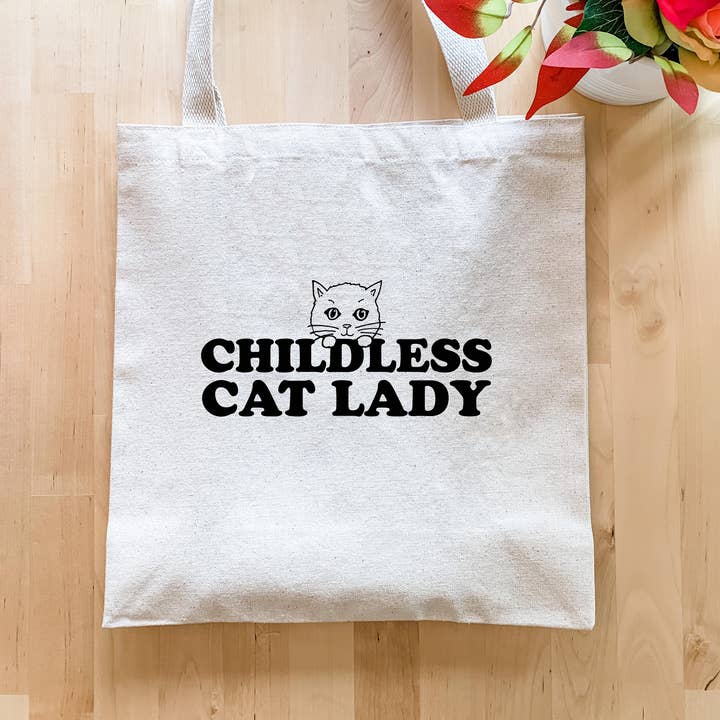 Moonlight Makers - Venta al por mayor Bolsa de asa- Mujer - Childless Cat Lady - Bolsos de lona - Kamala, Election2