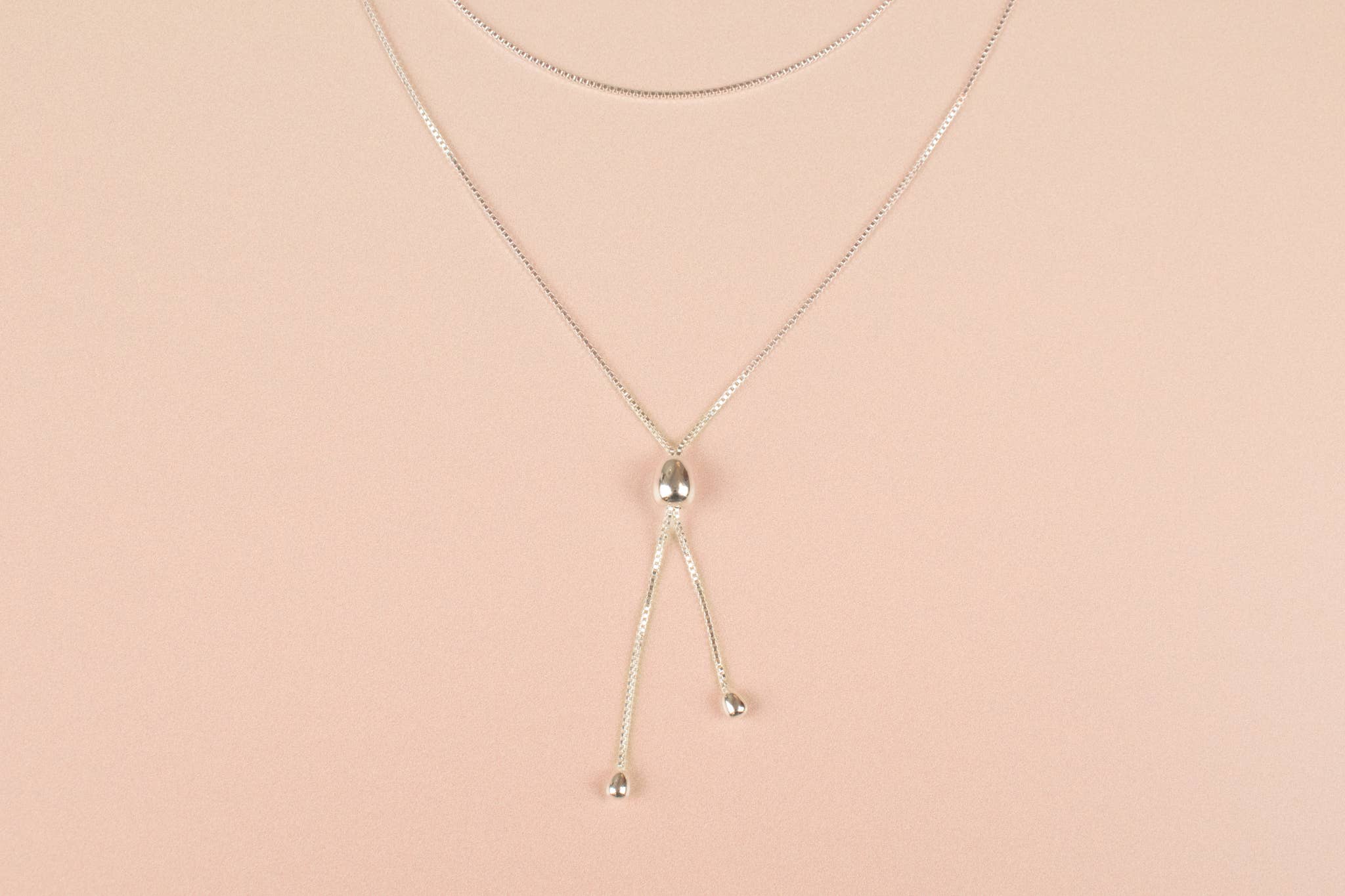 Cold Gold - Wholesale Y-Neck/Lariat Necklace - The Infinity Bolo Necklace in Sterling Silver5