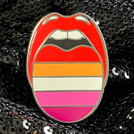 Lesbian Pride Pin for wholesale by Queen On The Scene
