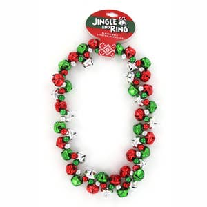 Jingle Bell Stretch Bracelet Red Green Silver Winter Holiday Christmas  Santa
