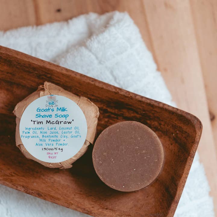 Soaps By Lela - Wholesale Shave Soap - Men's - Shave Soap with Bentonite Clay & Goat's Milk