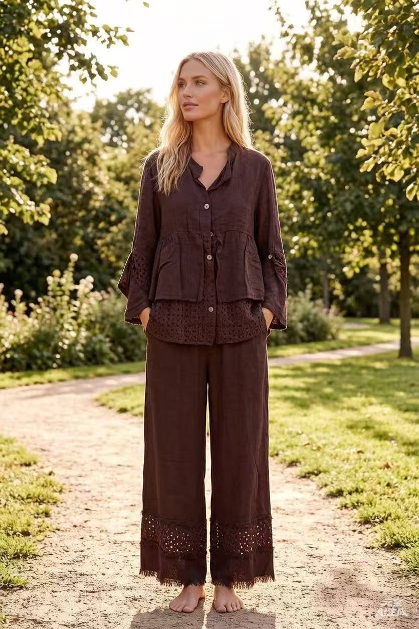 LÉA & LUC – wholesale Pants – Women's – 100% Linen Trousers REF. 3049034