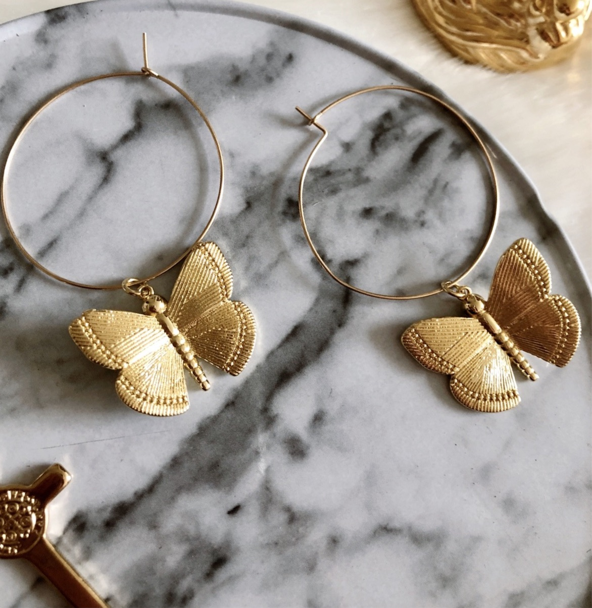 Kismet Showroom - Wholesale Hoop Earrings - Magnolia Butterfly Hoop6