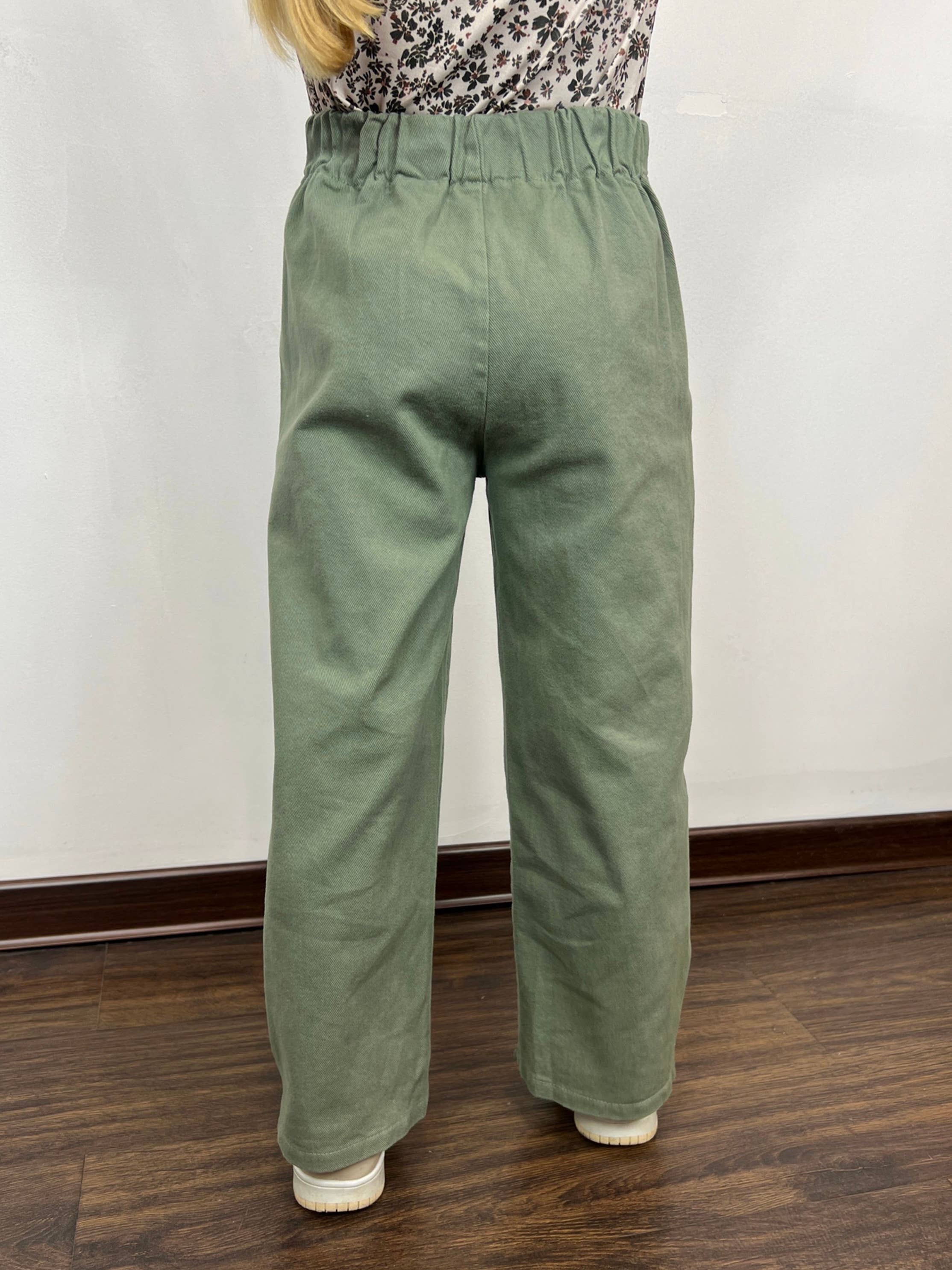 MINI MIGNON PARIS - Venta al por mayor Pantalones - Niños - Pantalones holgados de algodón con cintura alta elástica para niña4