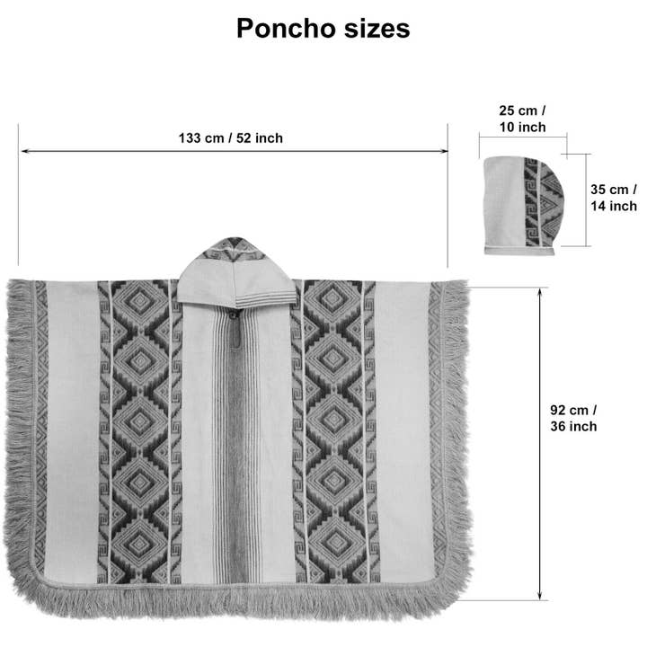 ECUALAMA - Wholesale Poncho – Unisex - Zancudo - Lightweight Baby Alpaca Fringed Hooded Poncho - Dusty Rose & Charcoal - Unisex9