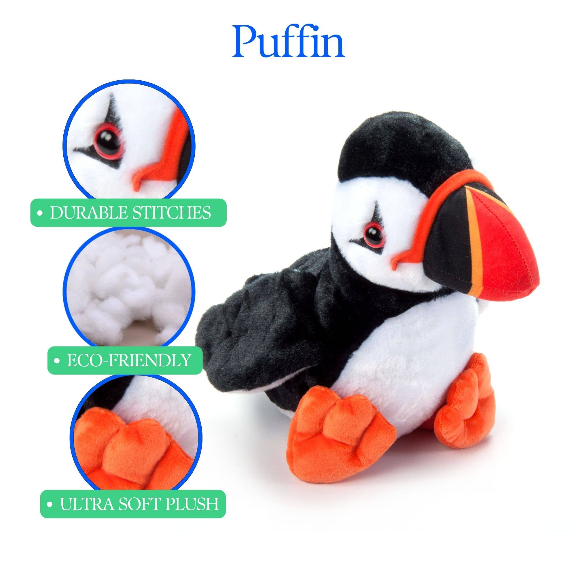 The Petting Zoo – wholesale Fyllda/plyschleksaker - Barn och baby – Wild Onez Puffin medium 30 cm2